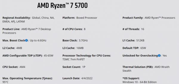 AMD внезапно выпустила Ryzen 7 5700 и готовит другие новинки в семействе Ryzen 5000